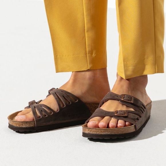 Birkenstock Brown Granada Mocha Strappy Sandals SZ 7-7.5 - Picture 3 of 14